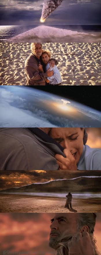 Maximilian Schell & Téa Leoni as Jason & Jenny Lerner in: Deep Impact  (1998) by Mimi Leder □ Visual special effects by Industrial Light & Magic □  Cinematography by Dietrich Lohmann : r/scifi
