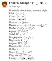 Undertale text generator on scratch. Undertale Characters Kaomoji Style Undertale Know Your Meme