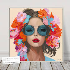 ORIGINAL Colourful Bold Contemporary Fashion Woman Portrait, Modern Wall  Art, Stylish FRAMED Painting
