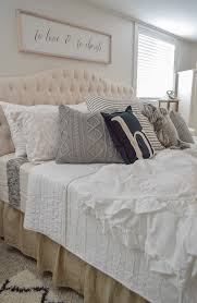 It's a great lightweight comforter that is perfect for a coastal room. Cozy Cottage Makeover Bedroom Retreat With Fireplace