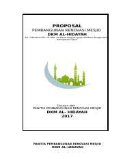 Musholla adalah salah satu tempat ibadah umat islam yang diwariskan oleh para ulama kepada kita, karena musholla bukan hanya untuk ibadah saja melainkan untuk berkumpulnya umat islam dalam memecahkan masalah atau untuk bermusyawarah dalam mengambil keputusan. Proposal Mesjid Cikolotok Al Ikhlas Pembangunan Renovasi Mesjid Dkm Al Ikhlas Kp Cikolotok Desa Hanjuang Kecamatan Bungbulang Kabupaten Course Hero