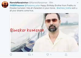 He is an actor, producer, and lyricist in indian cinema. Prasanna Birthday Happy Birthday Prasanna Fans Send Out Heartfelt Wishes For The Kollywood Star