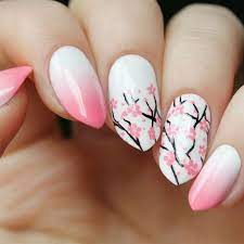 Fun Designs For Cute Nails That Will Make You Flip See More Http Glaminati Com Cute Nails Desi Cherry Blossom Nails Art Cherry Blossom Nails Floral Nails