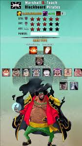 One Piece Blackbeard Power Haki Crew Bloodtype Bounty Power One Piece Crew Black Beard Pirate Blackbeard