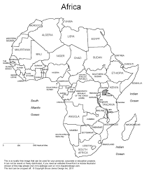Drawing with the word africa and a lot. Printable Map Of Africa Africa Printable Map With Country Borders And Names Outline Blank Africa Map World Map Coloring Page World Map With Countries