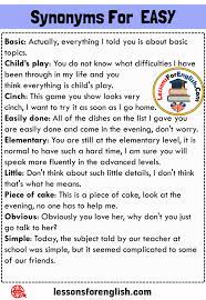 9 Synonym Words For Easy Synonyms For Easy And Example Sentences 1 Basic Actually Everything I Told Yo Synonyms Words English Vocabulary Words Words To Use