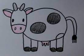 How To Draw A Cow And Calf Step By Step Easy For Kids Funny Easy Drawings Art Drawings For Kids Cow Art