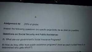 Maybe you would like to learn more about one of these? What Are Our Government S Social Insurance Programs Chegg Com