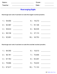 Rearranging For The Largest And Smallest Numbers Worksheets Language Worksheets Hindi Worksheets Grammar Worksheets