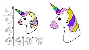 Coloring, the act of adding color to the pages of a coloring book; How To Draw Unicorn Face Head Easy Step By Step For Kids Cartoon Youtube