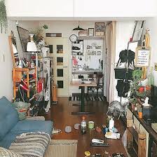 部屋全体 ペンダントライト サーキュレーター dulton ごちゃごちゃ などのインテリア実例 2018 08 23 08 34 03 roomclip ルームクリップ アパートのデコレーション インテリア 家具 インテリア 収納