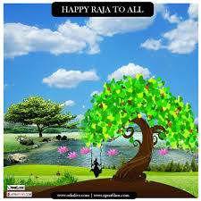 The 2nd day of this festival signifies the start of the rainy season. Raja Festival Odia Greetings Photos And Wallpapers