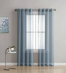 Maybe you would like to learn more about one of these? New Linen Zone 2 Piece 54 By 95 Inch Grommet Sheer Panel Curtains Dusty Blue Ebay