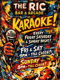 karaoke EVERY Friday, Saturday & Sunday night at The RIC Bar ...