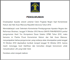 Contoh teks berita bahasa lampung hasbundoyacom. Perubahan Jadwal Pengumuman Kelulusan Cpns Kemenkumham 2012