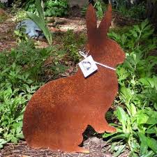 Rouille Bunny Lapin Metal Silhouette Jardin Bucher Cour 16 De Haut Avec 6 Soudes Bucher Bunny Silhouette Rabbit Garden Yard Art