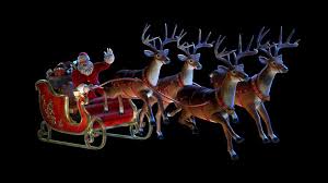 Find some christmas reindeer facts below. Santa S Sleigh Ride Hollusion Wall Atmosfx Digital Decorations