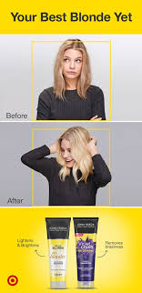keep your blonde hair looking its brightest best with john frieda go blonder violet crush go blonder lightens you hair styles blonde hair looks hair looks