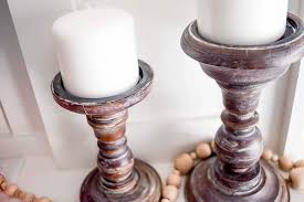 See more ideas about wooden candle holders, candle holders, wooden candles. How To Create Farmhouse Style Candleholders In One Step Making Joy And Pretty Things
