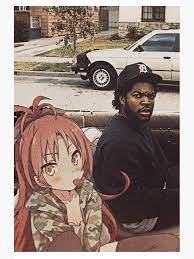 Actual 'gangsta' with a waifu since a lot of people seem to have forgot what this sub is all about. Waifuz N The Hood Feat Kyoko Sakura Sticker By Gangstas With Waifus Anime Rapper Gangsta Anime Anime