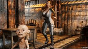 Look at me as you service me, slave  Below the city 7  Blackadder