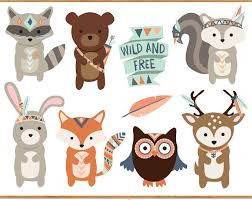 Woodland Clipart Grafiken Fox Clipart Clipart Tribal Wald Tribal Instant Download Tribal Animals Animal Clipart Cute Animal Clipart