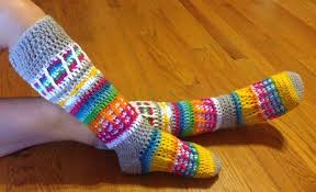 These socks are made with heavy worsted weight or even bulky weight yarn and a size j crochet hook. 38 Crochet Sock Patterns The Funky Stitch