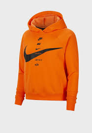 Buy Nike Orange Nsw Swoosh Fleece Hoodie For Women In Mena Worldwide Cu5676 803