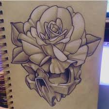 New School Tattoo Design Drawings Rose Tattoo Design New School Tattoo