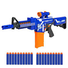 Buy Best Choice Products Kids Soft Foam Bullet Blaster Semi Automatic Plastic Toy Gun Long Distance Range With 20 Darts Online At Low Prices In India Amazon In
