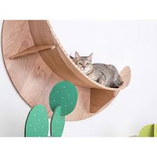 The trixie wall mounted cat shelf is a beautiful and plush product your cat will enjoy. Luna Wall Mounted Cat Perch 236 0000000004 Catsplay Superstore