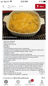 Light Tuna Casserole Lean And Green Meals Lean Meals Greens Recipe