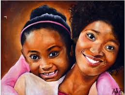 Happy Mother's Day Painting for mother “Walk home with mom under the  moonlight” Drawing in the spirit of J.M.W. Tuner In this painting, a mother  and her child walk down the street