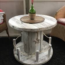 Kabeltrommeltisch Europaletten Maritim Garten Shabby Cable Style Drum Kabeltrommeltisch Maritim Shabby Wooden Spool Tables Spool Furniture Drum Table