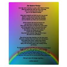 What is the poem rainbow bridge about? Rainbow Bridge Poem Plaque Zazzle Com Au