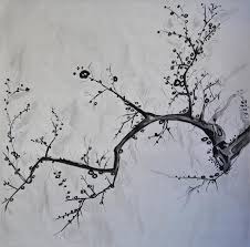 Black And White Cherry Blossom Wall Art Cherry Blossom Painting Square Acrylic Canvas Wall Art Black And White Nature Modern Painting Wall Art On Canvas Cherry Blossom Painting Acrylic Canvas Canvas Wall Art