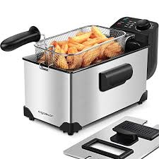 Aigostar Ushas 30hez Friteuse En Acier Inoxydable De Type 304 2200w Capacite De 3l Cuve Amovible Pour Vider L Qualite Alimentaire Friteuse Acier Inoxydable