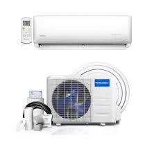 Lg air conditioners operate at low sound levels, thanks to lg's unique skew fan and dual inverter compressor™ which eliminate unnecessary lg air conditioner's slim and modern design makes easy installation and convenient cleaning with ez sliding filter. Mrcool 3 5 Ft 24000 Btu H Mini Split Air Conditioner And Heat Pump 25 Amp 1 Ph 230v White Mrcool O Es 24 Hp 230a Homelectrical Com