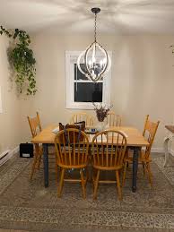 Dinner guests will always remember your dining room space if you choose purple as your color theme. What Color Colors Should I Make My Dining Set I Want To Refinish The Table Top In A Darker Stained Wood What Color Should I Paint The Chairs And Table Legs I Will