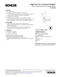We did not find results for: Kohler K 78279 0 K 78279 96 Specification Manualzz