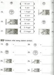 3480 soalan latihan asas matematik tambah tolak darab via www.cikguiznan.com. Latihan 2 Wang Tahun 1