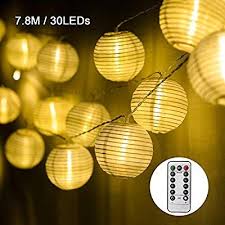 Ekkong Led Lichterkette Verbesserte Version Mit Fernbedienung Und Timer Lampion 30leds 7 8m Laterne Wasserdichte Garten Led Lichterkette Lichterkette Lampions
