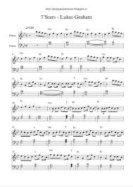 Free Full Piano Sheet Music 7 Years Lukas Graham Pdf My Favourite Sentence From The Lyrics Is Only Th Piano Sheet Music Free Flute Sheet Music Violin Music