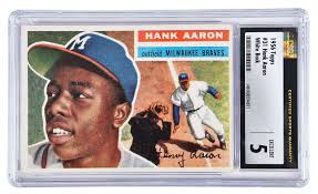 1956 Topps Hank Aaron Card sold at auction