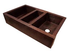 036 copper triple bowl farmhouse