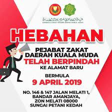 Zakat ini biasa disebut dengan zakat fitrah atau zakat fitri, karena zakat ini dihubungkan dengan bulan suci ramadan dan hari raya idul fitri. Hebahan Perpindahan Pejabat Zakat Daerah Penduduk Sungai Petani Kedah Facebook