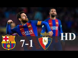 Osasuna in actual season average scored 1.15 goals per match. Barcelona Vs Osasuna 7 1 All Goals Highlights 26 04 2017 Youtube