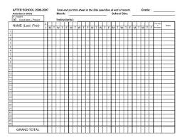 Blank Attendance Sheets Class Attendance Sheets Get As