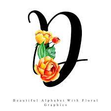 Alphabet Letter D Watercolor Floral Background Watercolor Color Colorful Png And Vector With Transparent Background For Free Download Floral Watercolor Lettering Alphabet Floral Background