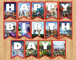 Roblox Birthday Banner Roblox Flag Pennant Party Badge Etsy Birthday Banner Free Printable Happy Birthday Banner Printable Birthday Banner